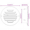 Pokrywy wentylacyjne 4 pcs Srebrny 80 mm Stal nierdzewna