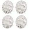 Pokrywy wentylacyjne 4 pcs Srebrny 100 mm Stal nierdzewna