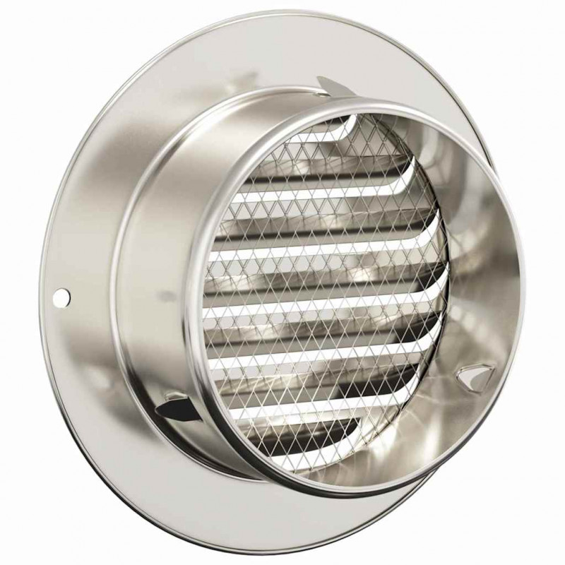 Pokrywy wentylacyjne 4 pcs Srebrny 100 mm Stal nierdzewna