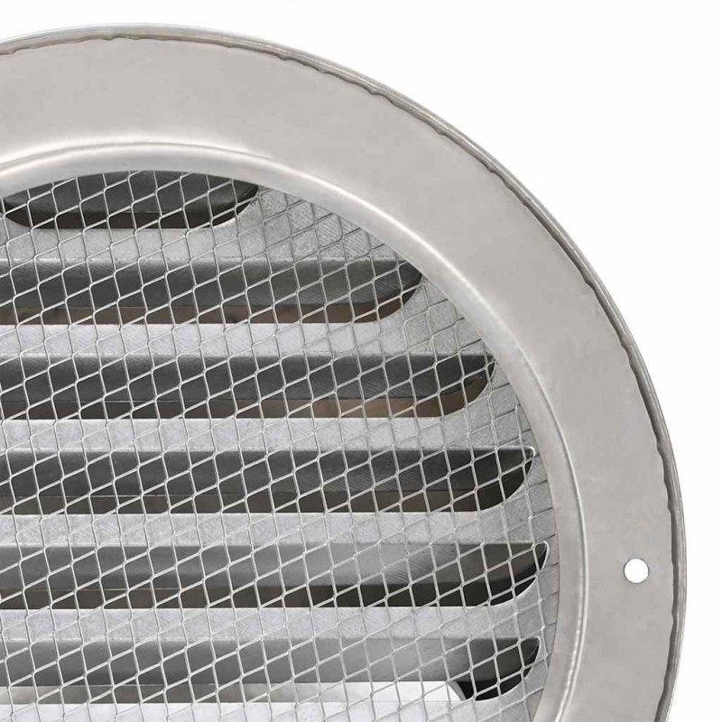 Pokrywy wentylacyjne 8 pcs Srebrny 200 mm Stal nierdzewna