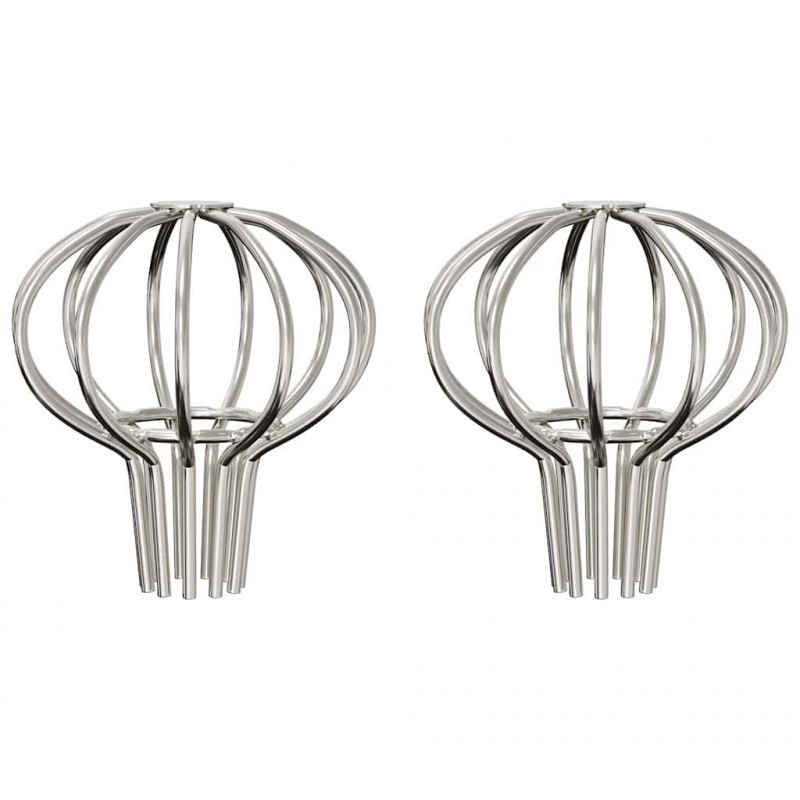 Osłona na liście rynny 2 pcs Srebrny 50 mm Stal nierdzewna
