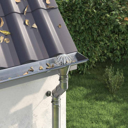 Osłona na liście rynny 2 pcs Srebrny 75 mm Stal nierdzewna