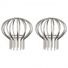 Osłona na liście rynny 2 pcs Srebrny 75 mm Stal nierdzewna