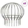 Osłona na liście rynny 8 pcs Srebrny 200 mm Stal nierdzewna