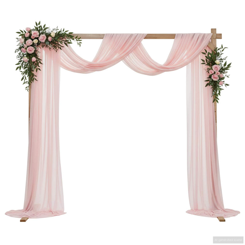 Łuk Ślubny Jasny Brąz 225 x 95 x 226 cm Lite drewno sosnowe