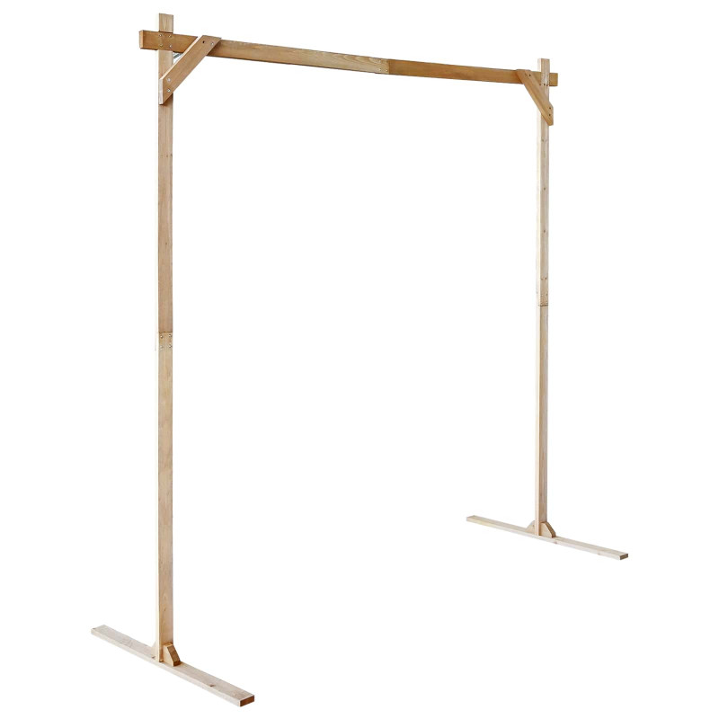 Łuk Ślubny Jasny Brąz 225 x 95 x 226 cm Lite drewno sosnowe