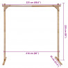 Łuk Ślubny Jasny Brąz 225 x 95 x 226 cm Lite drewno sosnowe
