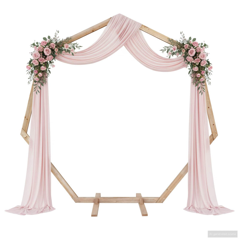 Łuk Ślubny Jasny Brąz 221 x 92 x 216 cm Lite drewno sosnowe