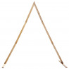 Łuk Ślubny Jasny Brąz 202 x 95 x 254 cm Lite drewno sosnowe