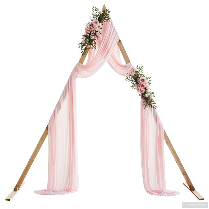 Łuk Ślubny Jasny Brąz 202 x 95 x 254 cm Lite drewno sosnowe