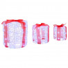 Dekoracja Pudełka Prezentowego 3 pcs Zimna biel 20 x 20 x 21 cm