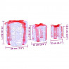Dekoracja Pudełka Prezentowego 3 pcs Zimna biel 20 x 20 x 21 cm
