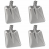 Głowica łopaty 4 pcs Srebrny 45 x 38 cm Aluminium