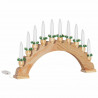 Świąteczny Łuk Świec z 10 Świecami LED Brązowy 47 x 5 x 29 cm