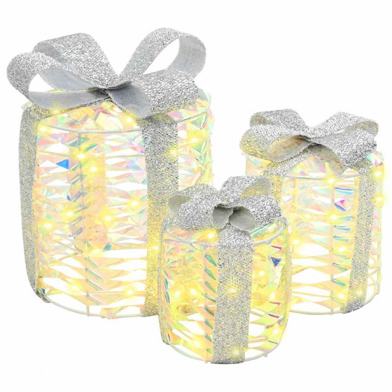Dekoracja Pudełka Prezentowego 3 pcs 20 x 20 x 20 cm PET