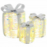 Dekoracja Pudełka Prezentowego 3 pcs 20 x 20 x 20 cm PET