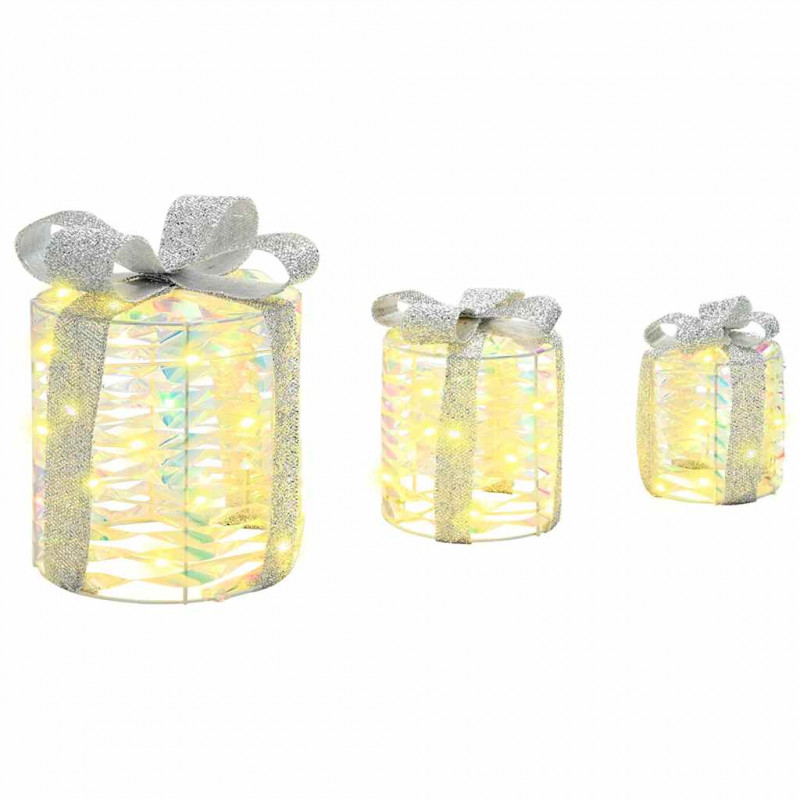 Dekoracja Pudełka Prezentowego 3 pcs 20 x 20 x 20 cm PET