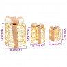 Dekoracja Pudełka Prezentowego 3 pcs 20 x 20 x 20 cm PET