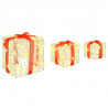 Pudełko Prezentowe 3 pcs Ciepła biel 20 x 20 x 20 cm Akryl