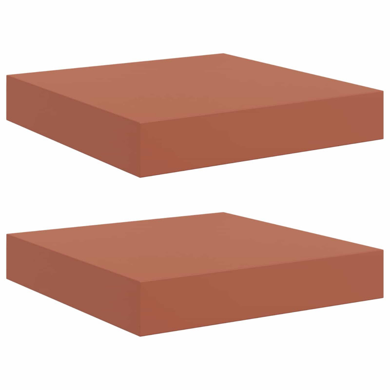 Półka ścienna z przechowywaniem 2 pcs Czerwony 23 x 23,5 x 4 cm