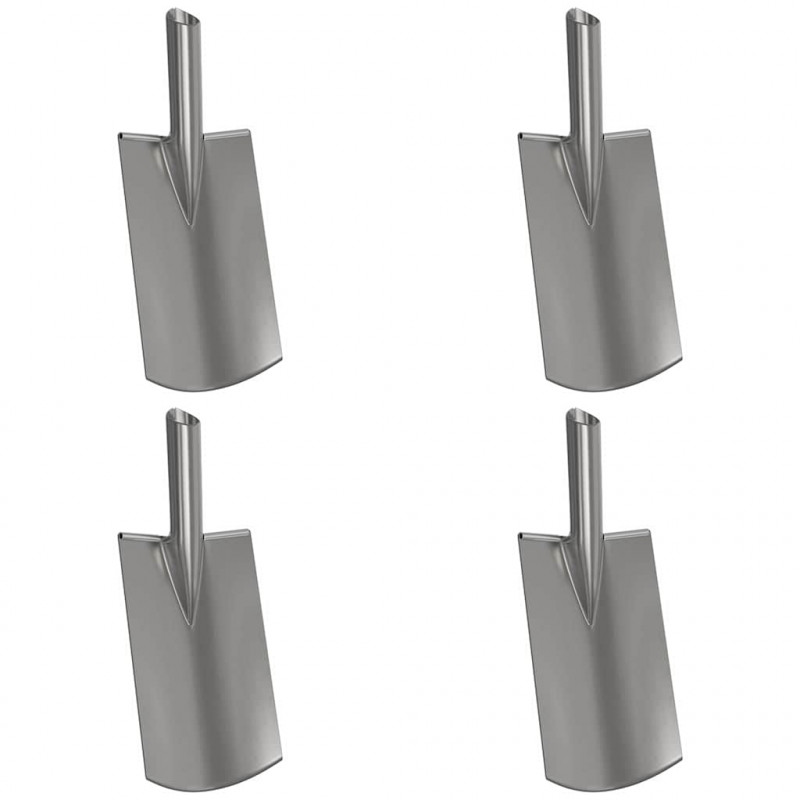 Głowica łopaty 4 pcs Srebrny 43 x 17 cm Stal malowana proszkowo