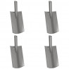 Głowica łopaty 4 pcs Srebrny 43 x 17 cm Stal malowana proszkowo