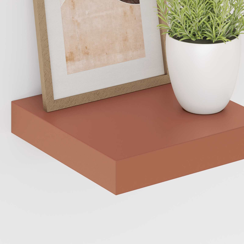 Półka ścienna z przechowywaniem 4 pcs Czerwony 23 x 23,5 x 4 cm