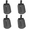 Głowica łopaty 4 pcs Srebrny 33 x 21 cm Stal malowana proszkowo