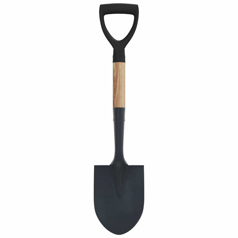 Łopata Czarny 68,5 cm Stal Powlekana i Lite Drewno