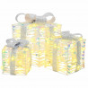 Pudełko Prezentowe 3 pcs Ciepła biel 20 x 20 x 20 cm PET