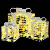 Pudełko Prezentowe 3 pcs Ciepła biel 20 x 20 x 20 cm PET