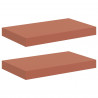 Półka ścienna z przechowywaniem 2 pcs Czerwony 40 x 23,5 x 4 cm