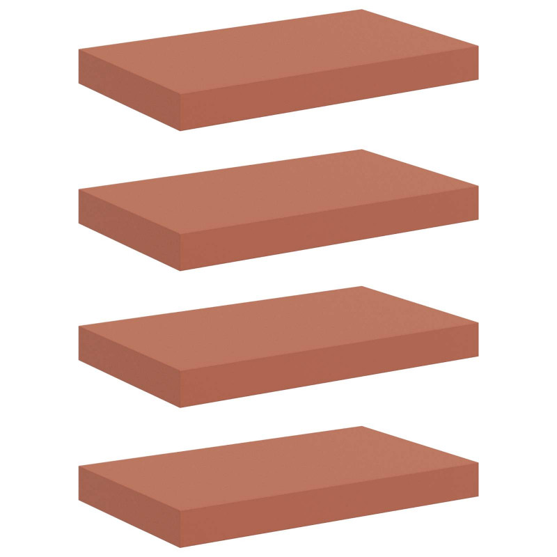 Półka ścienna z przechowywaniem 4 pcs Czerwony 40 x 23,5 x 4 cm