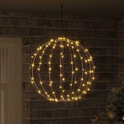 Piłka z 160 diodami LED Ciepła biel 50,5 x 50,5 x 52 cm Metal