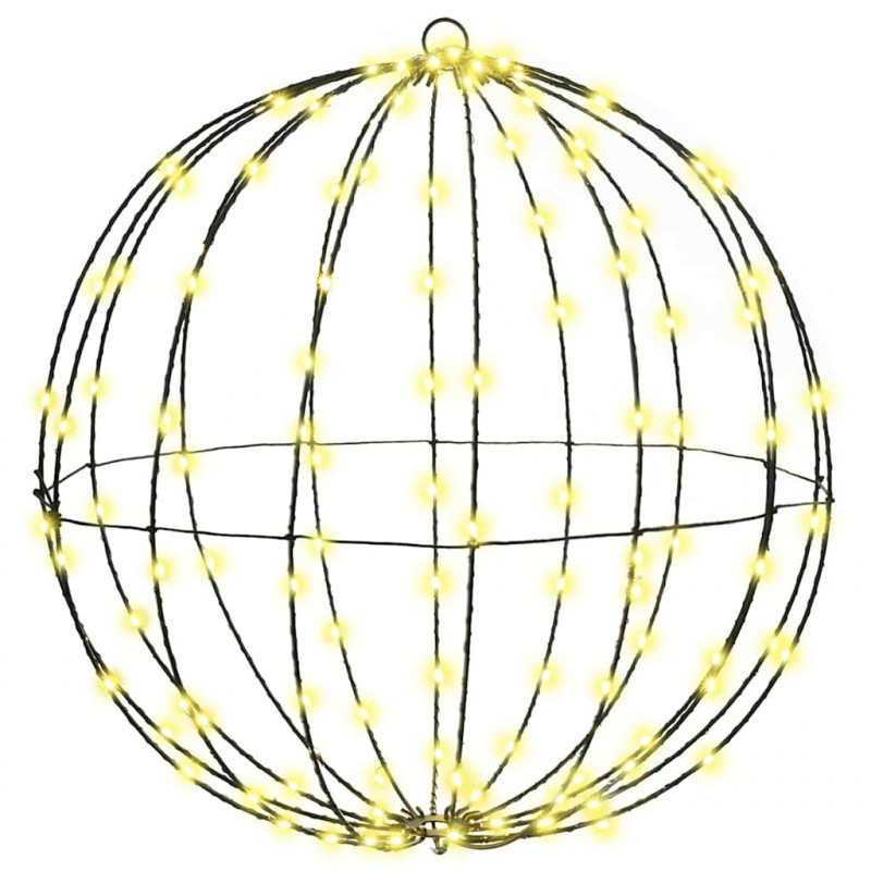 Piłka z 160 diodami LED Ciepła biel 50,5 x 50,5 x 52 cm Metal