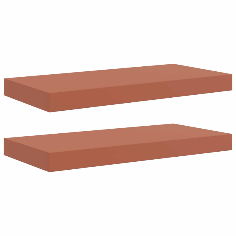 Półka ścienna z przechowywaniem 2 pcs Czerwony 50 x 23 x 4 cm