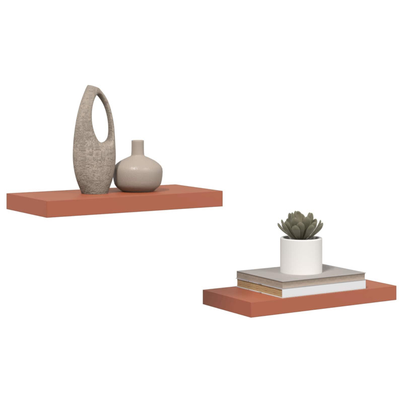 Półka ścienna z przechowywaniem 2 pcs Czerwony 50 x 23 x 4 cm