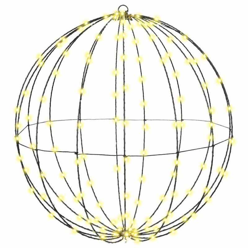 Piłka z 192 diodami LED Ciepła biel 59,5 x 59,5 x 63 cm Metal