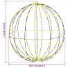 Piłka z 192 diodami LED Ciepła biel 59,5 x 59,5 x 63 cm Metal