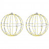 Piłka 2 pcs Ciepła biel 40 x 40 x 43,5 cm Metal