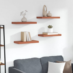 Półka ścienna z przechowywaniem 4 pcs Czerwony 50 x 23 x 4 cm