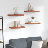 Półka ścienna z przechowywaniem 4 pcs Czerwony 50 x 23 x 4 cm