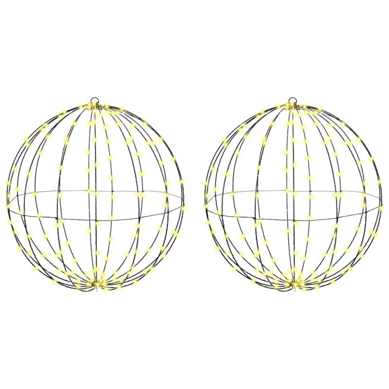 Piłka 2 pcs Ciepła biel 59,5 x 59,5 x 63 cm Metal