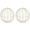 Piłka 2 pcs Ciepła biel 59,5 x 59,5 x 63 cm Metal