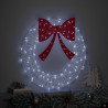 Wianek z 60 diodami LED Zimna biel 76 x 76 x 8,5 cm Akryl