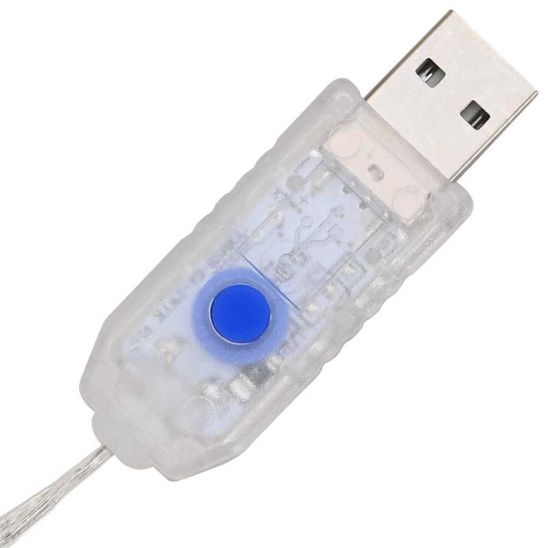 Wianek z 60 diodami LED Zimna biel 76 x 76 x 8,5 cm Akryl