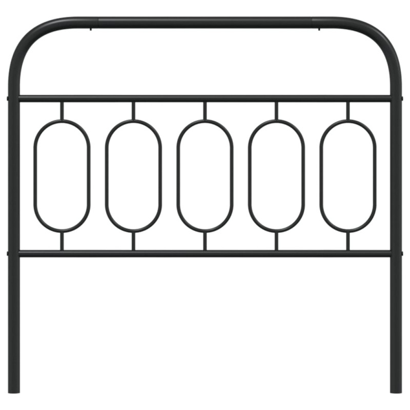Metalowe wezgłowie, czarne, 100 cm
