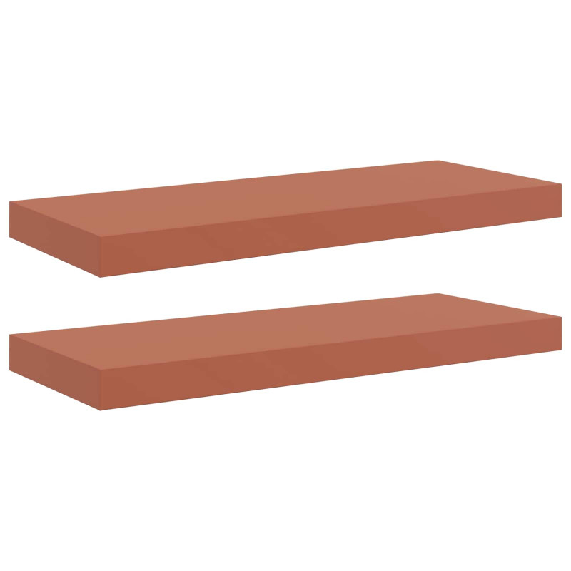 Półka ścienna z przechowywaniem 2 pcs Czerwony 60 x 23 x 4 cm