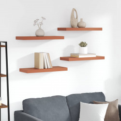 Półka ścienna z przechowywaniem 4 pcs Czerwony 60 x 23 x 4 cm