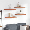 Półka ścienna z przechowywaniem 4 pcs Czerwony 60 x 23 x 4 cm